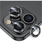 Adaman iPhone Uyumlu 12 Pro Uyumlu Kamera Mercek Lens Koruyucu SİYAH