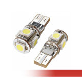 T10 Led Ampülü Çakarlı 12V Beyaz 2 Adet