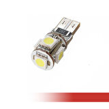 T10 Led Ampülü Çakarlı 12V Beyaz 2 Adet