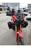 Honda Afrika Twin CRF 1000 Siperlik Ön Cam 2016 2020 Model 45cm Şeffaf Renkli 4mm KISA CAM