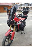 Honda Afrika Twin CRF 1000 Siperlik Ön Cam 2016 2020 Model 45cm Siyah Renkli 4mm KISA CAM