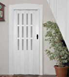 Akordiyon katlanır Kapı 12 mm, Beyaz, Camsız En 72 cm x Boy 193 cm 
