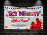 23 NİSAN VİNİL BASKI 150 x 100cm model:4