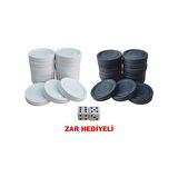 Plastik Tavla Pulu No:4 (3,5x3,5cm) Zar Hediyeli