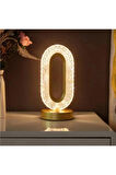 Nova Lighting Alfa Gold 3 Renk Modu Kristal Elektrikli Yılbaşı Masa ve Gece Lambası