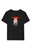 Kız Labubu Çocuk Baskılı T-Shirt - Beyaz