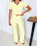 V aksesuarlı ottoman takım sarı s255850