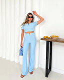 V aksesuarlı ottoman takım mavi s255850