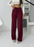 Fitilli şardonlu pantolon bordo a4058