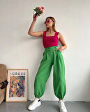 Şalvar pantolon yeşil s23202