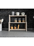 Alpa Ev Mobilya 3 Katlı Tezgah Üstü Mutfak Rafı,Baharatlık,Çok Amaçlı Organizer