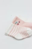 Cherry Girl 3'lü Penye Soket Çorap 10138 Ekru