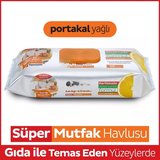 Mutfak Temizlik Havlusu 50 Adet Portakal