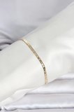 CM 14K Gold Renk Yassı Ezme Zincir Model Kadın Bileklik