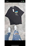 Sea Surfers Sloganlı Oversize T-Shirt