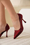 Angela Premium Kadın Kırmızı Topuklu Ayakkabı