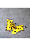 Flexi Model Yavru Zürafa 3D Baskı Anahtarlık-Çanta Süsü 2li