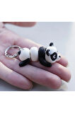 Hareketli Eklemeli Sevimli Panda Anahtarlık (2'li Set) | 3D Baskı PLA Malzeme
