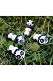 Hareketli Eklemeli Sevimli Panda Anahtarlık (2'li Set) | 3D Baskı PLA Malzeme