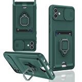 Samsung Galaxy A05 Kılıf Zuma Kartvizitli Yüzüklü Boyun Askılı Silikon Kapak + Ekran Koruma