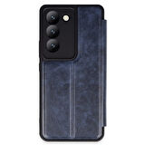 Vivo V30 Lite 4G Kılıf Flip Cover Kartlıklı Kapaklı Ultra İnce Şık Kılıf