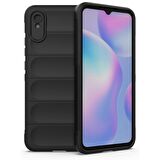 Xiaomi Redmi 9A Kılıf Kamera Korumalı İçi Kadife Yumuşak Silikon Kapak + Ekran Koruma