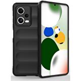 Xiaomi Poco X5 5G Kılıf Kamera Korumalı İçi Kadife Yumuşak Silikon Kapak + Ekran Koruma