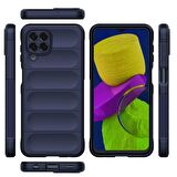 Samsung Galaxy M33 Kılıf Kamera Korumalı İçi Kadife Yumuşak Silikon Kapak + Ekran Koruma