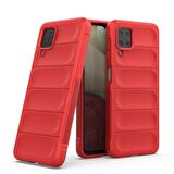 Samsung Galaxy A12 Kılıf Kamera Korumalı İçi Kadife Yumuşak Silikon Kapak + Ekran Koruma