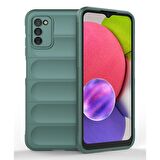 Samsung Galaxy A03S Kılıf Kamera Korumalı İçi Kadife Yumuşak Silikon Kapak + Ekran Koruma