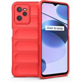 Realme C35 Kılıf Kamera Korumalı İçi Kadife Yumuşak Silikon Kapak + Ekran Koruma