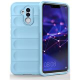 Huawei Mate 20 Lite Kılıf Kamera Korumalı İçi Kadife Yumuşak Silikon Kapak + Ekran Koruma