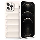 Apple iPhone 14 Pro Kılıf Kamera Korumalı İçi Kadife Yumuşak Silikon Kapak + Ekran Koruma