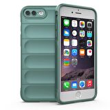 Apple iPhone 8 Plus Kılıf Kamera Korumalı İçi Kadife Yumuşak Silikon Kapak + Ekran Koruma