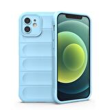 Apple iPhone 12 Kılıf Kamera Korumalı İçi Kadife Yumuşak Silikon Kapak + Ekran Koruma