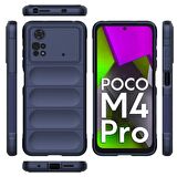 Xiaomi Poco M4 Pro 4G Kılıf Kamera Korumalı İçi Kadife Yumuşak Silikon Kapak + Ekran Koruma