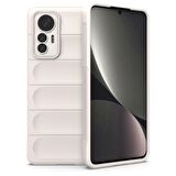 Xiaomi Mi 12 Lite Kılıf Kamera Korumalı İçi Kadife Yumuşak Silikon Kapak + Ekran Koruma