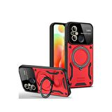 Xiaomi Redmi 12C Kılıf Joy Lens Korumalı Standlı Şık Tasarım Kapak + Ekran Koruma