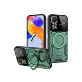 Xiaomi Redmi Note 12 Pro 4G Kılıf Joy Lens Korumalı Standlı Şık Tasarım Kapak + Ekran Koruma