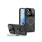 Xiaomi Redmi Note 12 Pro 5G Kılıf Joy Lens Korumalı Standlı Şık Tasarım Kapak + Ekran Koruma