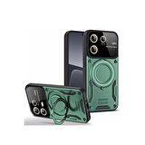 Xiaomi Mi 13T Kılıf Joy Lens Korumalı Standlı Şık Tasarım Kapak + Ekran Koruma
