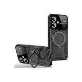 Samsung Galaxy A05 Kılıf Joy Lens Korumalı Standlı Şık Tasarım Kapak + Ekran Koruma