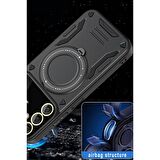 Samsung Galaxy A54 5G Kılıf Joy Lens Korumalı Standlı Şık Tasarım Kapak + Ekran Koruma