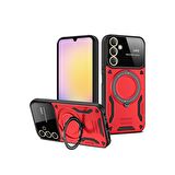 Samsung Galaxy A35 5G Kılıf Joy Lens Korumalı Standlı Şık Tasarım Kapak + Ekran Koruma