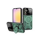 Samsung Galaxy A14 4G Kılıf Joy Lens Korumalı Standlı Şık Tasarım Kapak + Ekran Koruma