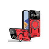 Realme C55 Kılıf Joy Lens Korumalı Standlı Şık Tasarım Kapak + Ekran Koruma