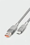 Hiking A23 Uyumlu Metal Başlık Hasır 6A TYPE-C Hızlı Şarj Data Kablosu
