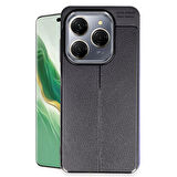 Tecno Spark 20 Pro Kılıf Auto Focus Deri Görünümlü Silikon Kapak