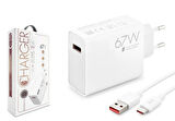 Omix X600 Uyumlu SG51 67 Watt Hızlı Turbo Şarj Seti Kafa + Kablo
