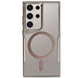 Samsung Galaxy S23 Ultra Kılıf Boyi Magsafe Silikon Kapak + Ekran Koruma + Kablo Koruma